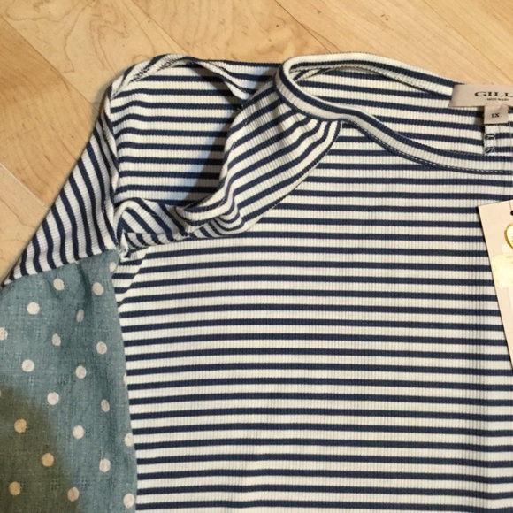 Gills Cold Shoulder Top Striped Blouse 1X - Picture 3 of 5